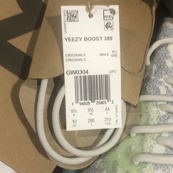 Size 10 Yeezy 380 boost